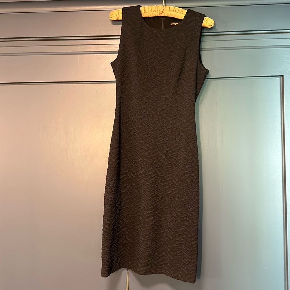 J. McLaughlin navy textured shift dress for office